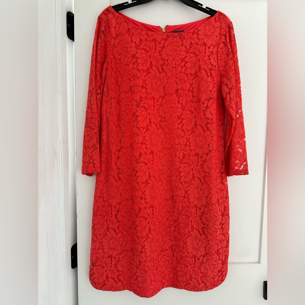 Vince Camuto coral lace dress size 12